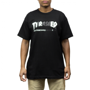 Camiseta Tired X Thrasher Cover Logo Preto