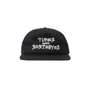 Boné Tired X Thrasher Destroyed Cap Preto