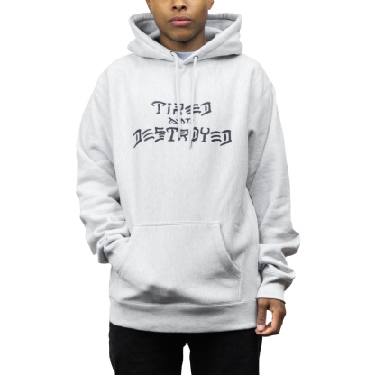 Moletom Tired X Thrasher Destroyed Cinza