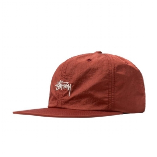 Boné Stussy Stock Nylon Ripstop Laranja