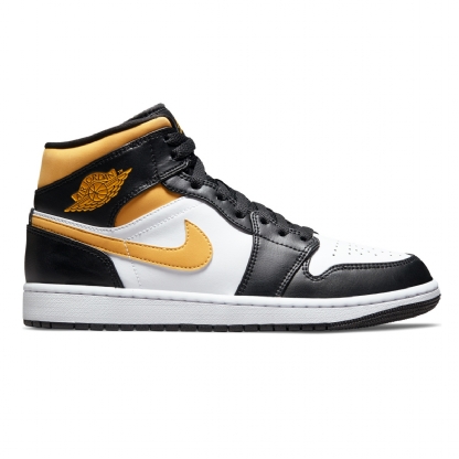 Tênis Air Jordan 1 Mid Branco/amarelo