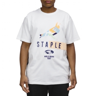 Camiseta Staple Word Paint Pigeon Branco