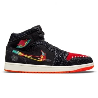 Tênis Air Jordan 1 Mid Se Preto/vermelho