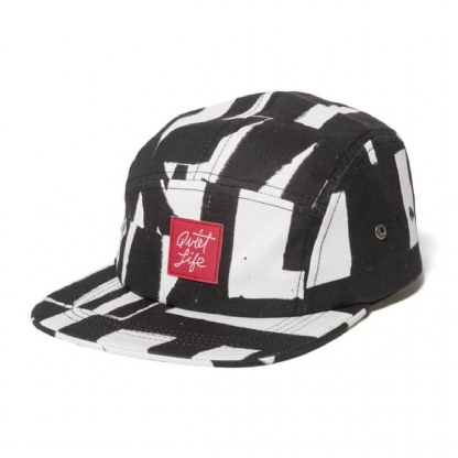 Boné Quiet Life Ekta 5 Panel Camper Preto/branco