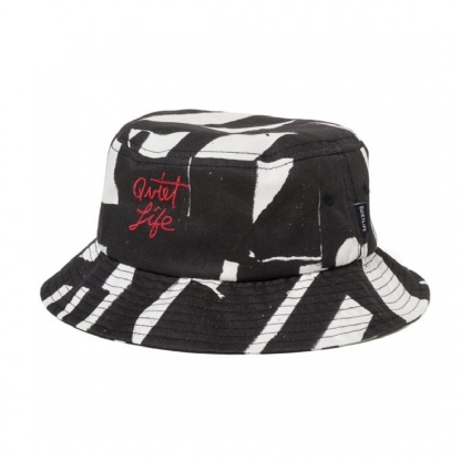 Bucket Quiet Life Cotton Hats Preto/branco