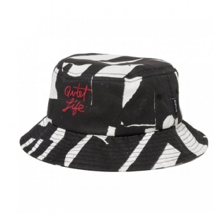 Bucket Quiet Life Cotton Hats Preto/branco