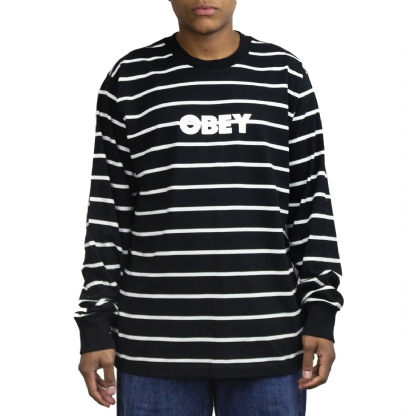 Camiseta Obey Division Ls Preto