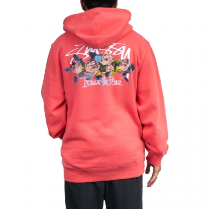 Moletom Stussy Itp Roses Hood Vermelho