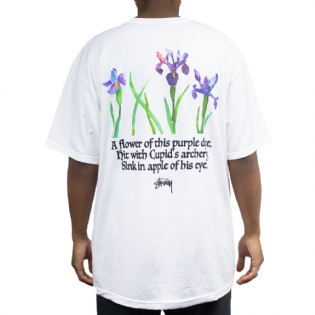 Camiseta Stussy Water Flowers Branco