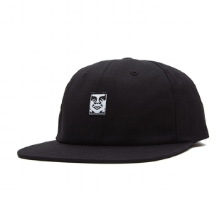 Boné Obey Icon Face 6 Panel Strapback Preto