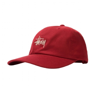 Boné Stussy Stock Low Pro Vermelho