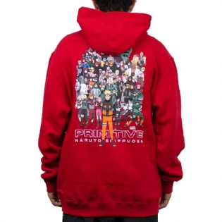 Moletom Primitive X Naruto Shippuden Shippuden Ii Vermelho