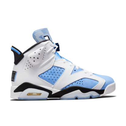 Tênis Air Jordan 6 Retro " Unc White " Branco/azul
