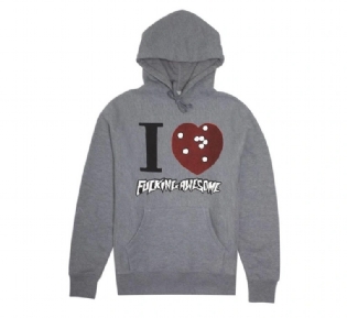 Moletom F.awesome I Heart Cinza