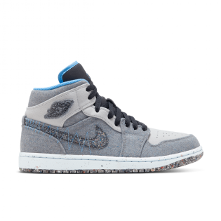 Tênis Nike Air Jordan 1 Mid Crater "university Blue" Cinza/azul