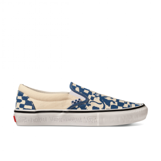 Tênis Vans Skate X Krooked Slip-on Vcu Azul