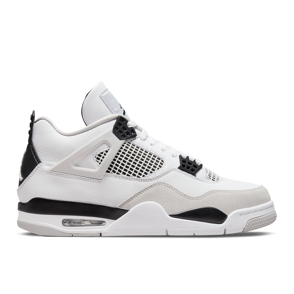 Tênis Nike Air Jordan 4 Retro “ Military Black ” Branco