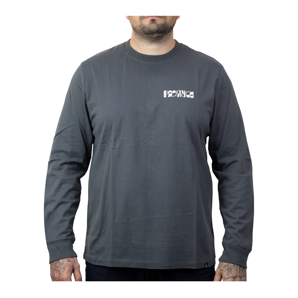 Camiseta Parra Mandinka Log Sleeve Cinza