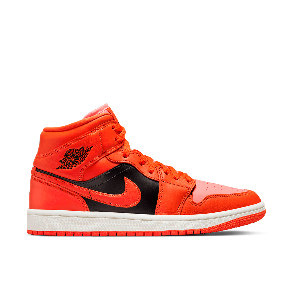 Tenis Air Jordan 1 Mid Se Feminino Laranja