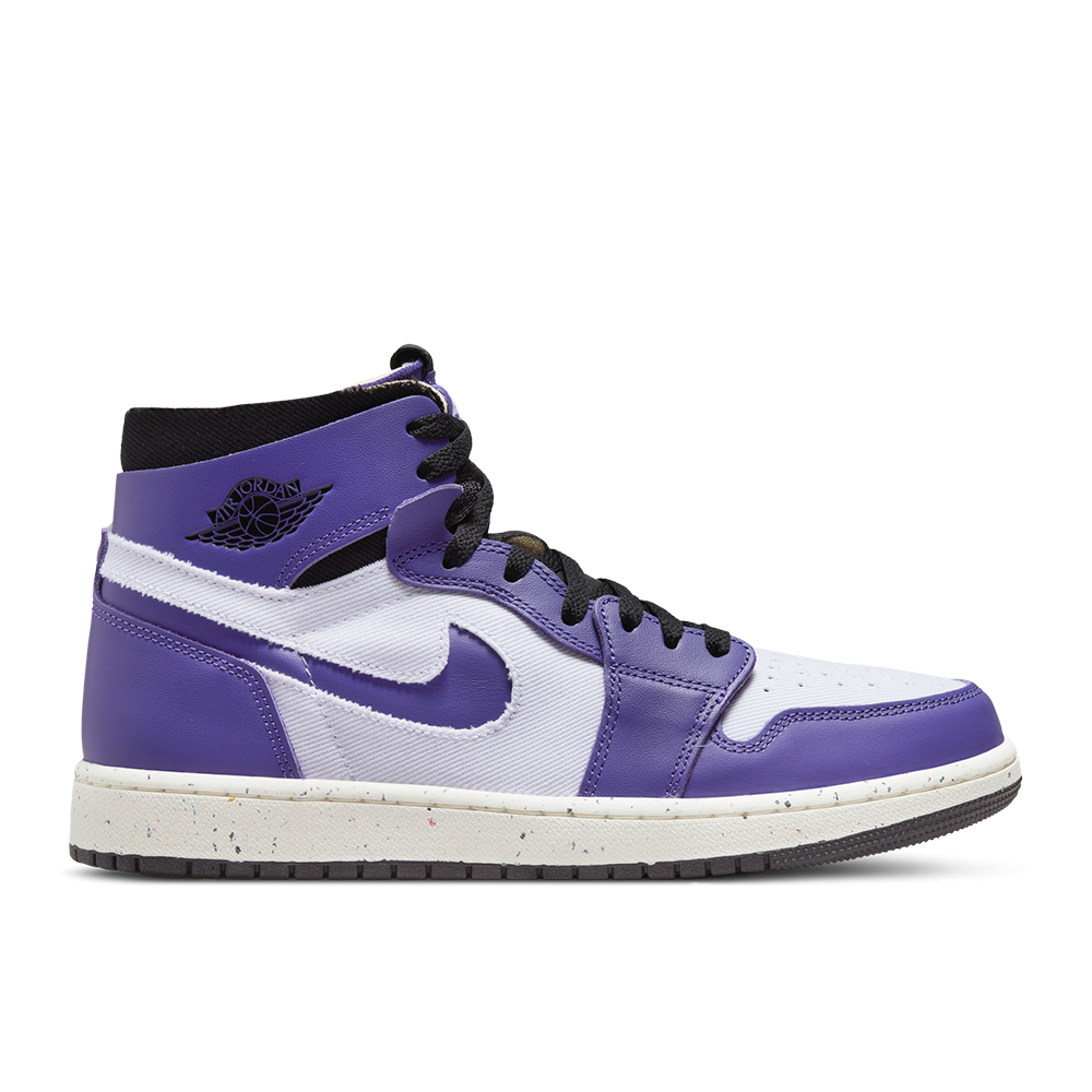 Tênis Nike Air Jordan 1 Zoom Comfort. Branco/roxo