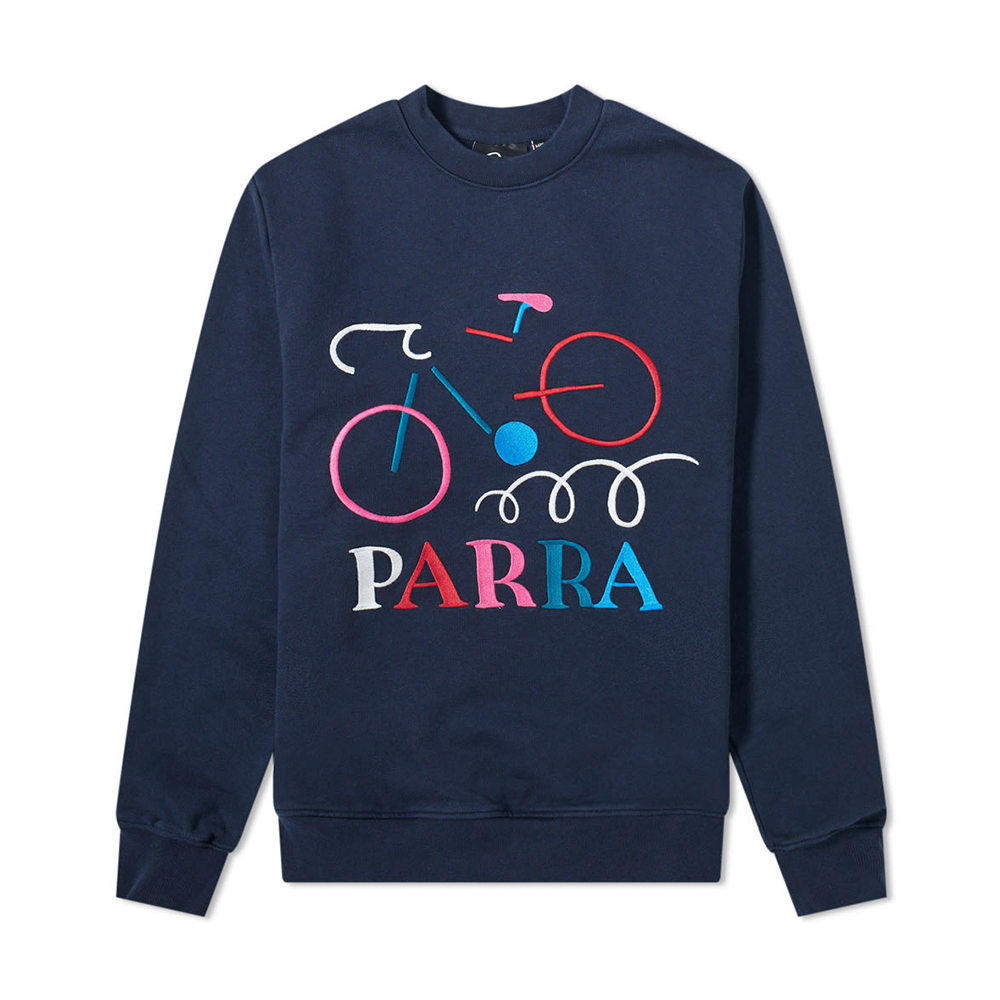 Blusa Parra Broken Bike Crew Azul Marinho