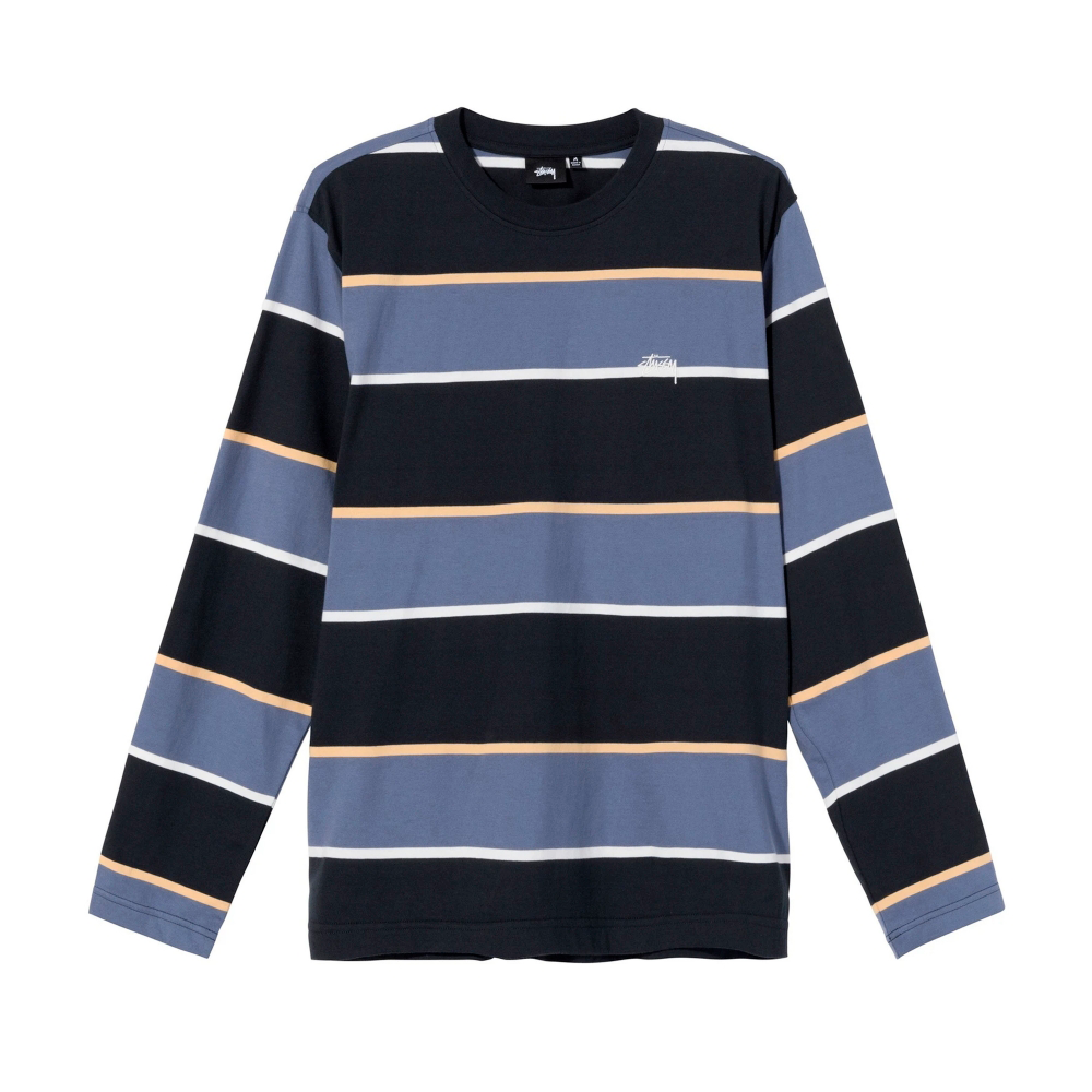 Camiseta Stussy Bold Stripe Ls Preto