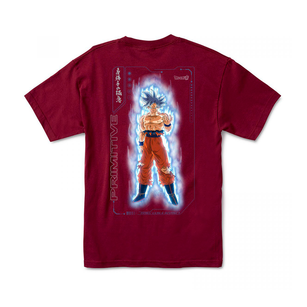 Camiseta Primitive Goku Ultra Instinct Vermelho