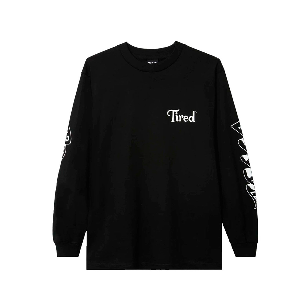 Camiseta Tired As Hell L/s Preto