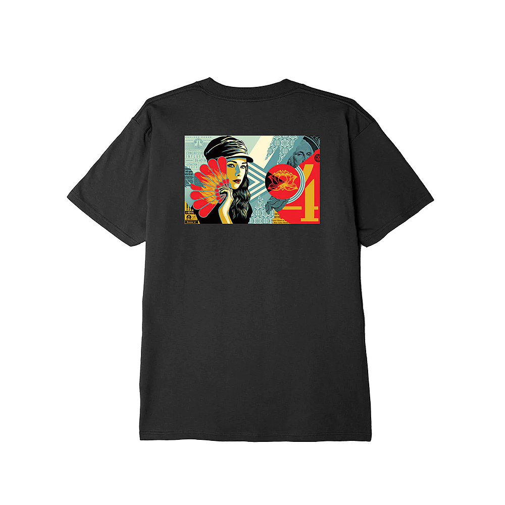 Camiseta Obey Fan The Flames Preto