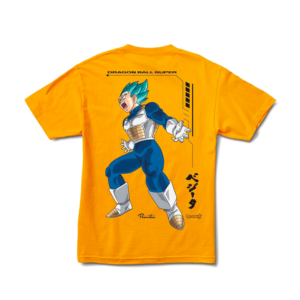 Camiseta Primitive Vegeta Rage Amarelo