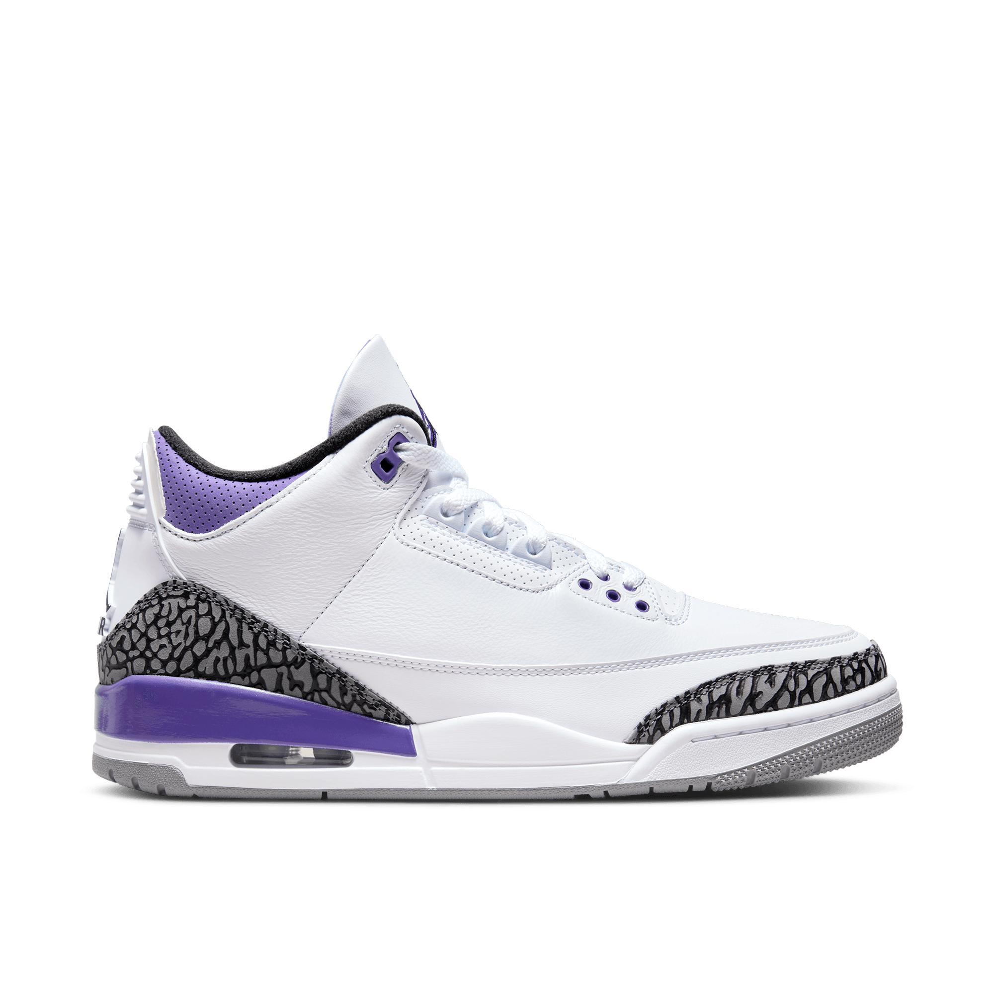 Tênis Nike Air Jordan 3 Retro Branco/roxo