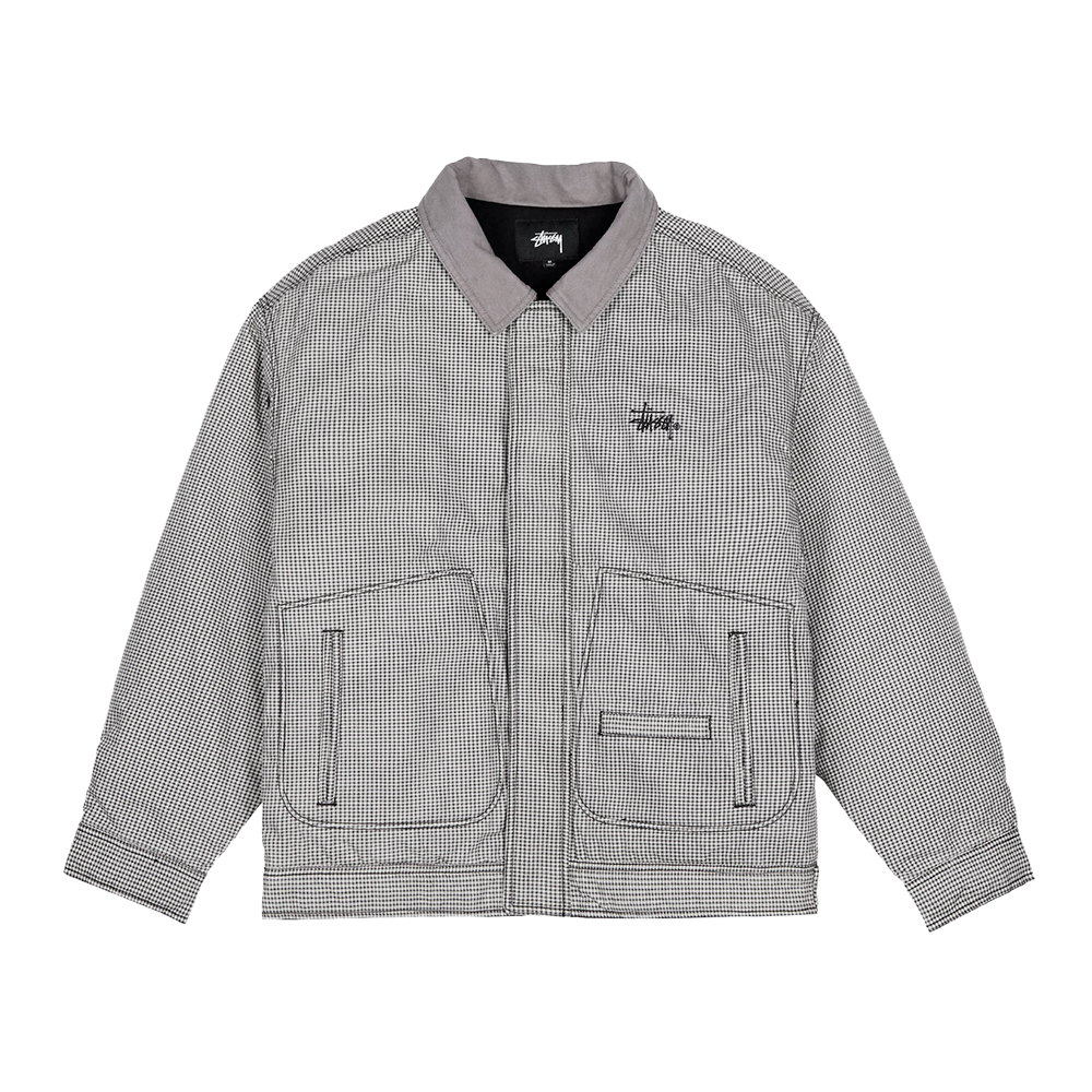 Bomber Stussy Drizzler Plaid Preto/branco