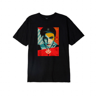 Camiseta Obey Oil Lotus Woman Preto