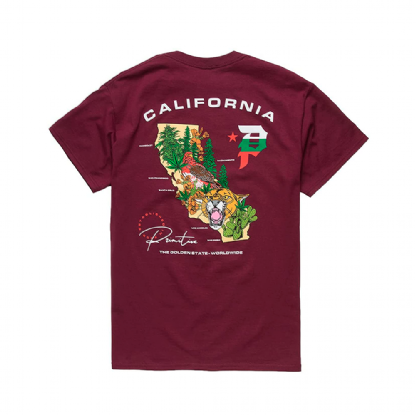 Camiseta Primitive Golden State Vinho