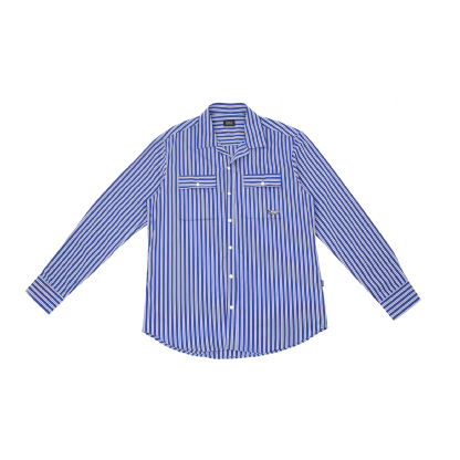 Camisa Maze Manga Longa Listrada Azul