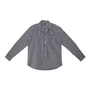 Camisa Maze Manga Longa Listrada Preto