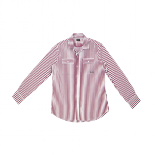 Camisa Maze Manga Longa Listrada Vermelho