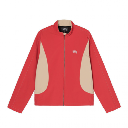 Jaqueta Stussy Panel Track Vermelho