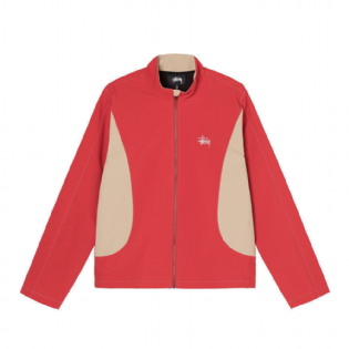 Jaqueta Stussy Panel Track Vermelho