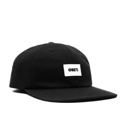 Boné Obey Bold Label Organic 6 Panel Preto