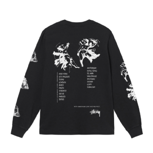Camiseta Stussy Angels Pig Died Ls Preto