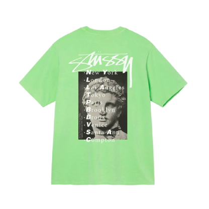 Camiseta Stussy Statue Pig Dyed Verde