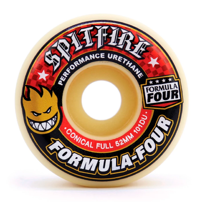 Roda Spitfire Formula Four Conical Full 54mm Preto/vermelho