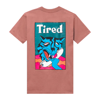Camiseta Tired Cat Call Marrom