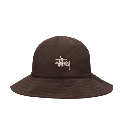 Bucket Stussy Reversible Nylon Trail Marrom