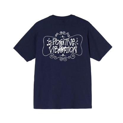 Camiseta Stussy Positive Vibration Azul