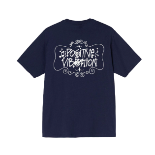 Camiseta Stussy Positive Vibration Azul