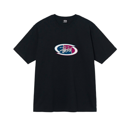 Camiseta Stussy Split Oval Preto