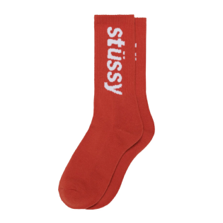 Meia Stussy Helvetica Jacquard Laranja