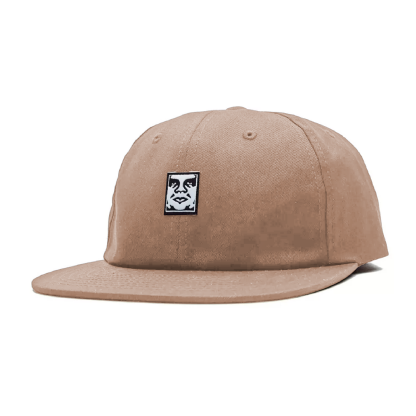 Boné Obey Icon Face 6 Panel Strapback Bege